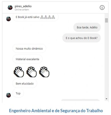 DEPOIMENTO SOBRE O E-BOOK 10 PASSOS PARA A ELABORAÇÃO DO PROJETO DE BOMBEIRO