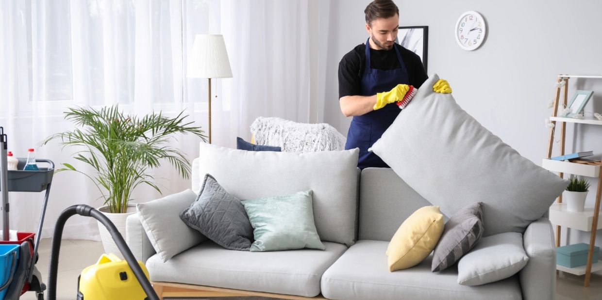 Professional Cleaning in Progress – Airbnb Property.