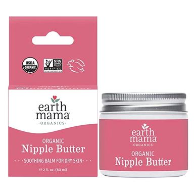 Organic Nipple Butter Breastfeeding Cream by Earth Mama  Postpartum Essentials Safe for Nursing 
