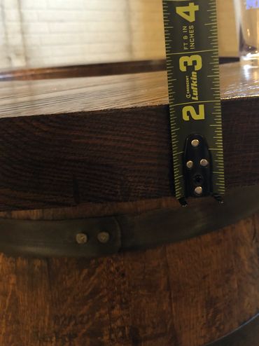 Full 2" thick (minimum) table top is milled from 2-1/2" thick raw lumber. This makes for a solid pi