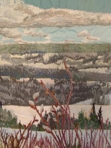 Detail from "Spring in the Hills."