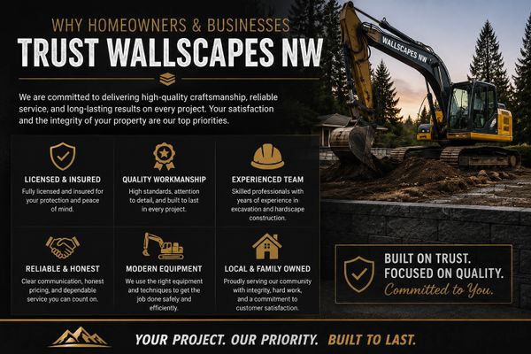 Wallscapes NW promotes trusted, licensed, and quality excavation and hardscape services.