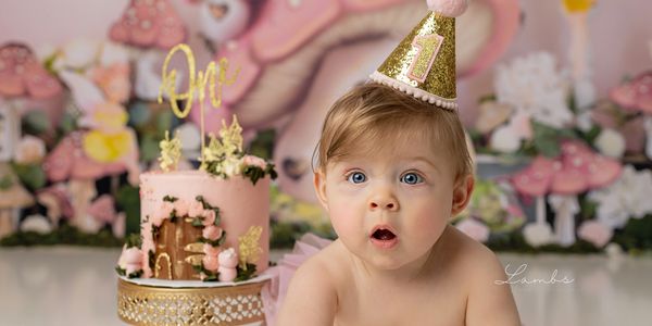 Cake Smash Portrait Segment baby and cake