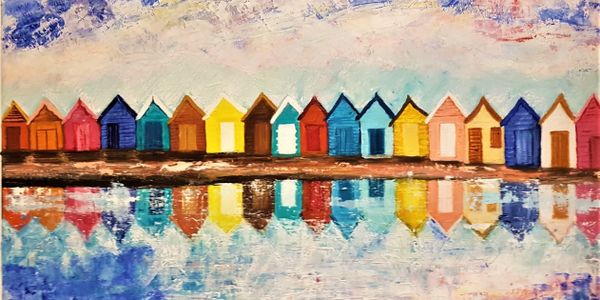 "The Upside Down" based on the distopian reality we live in and the brave beach huts on the beach.