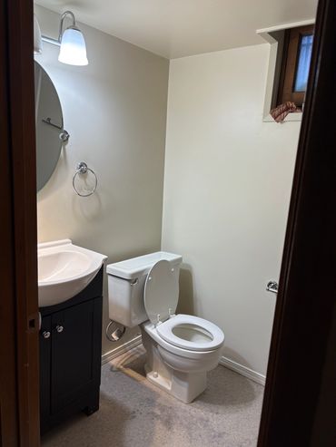 The rest of the basement bathroom