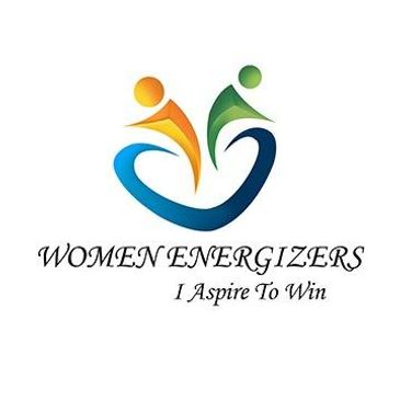 Logo of Women Energizers with slogan.