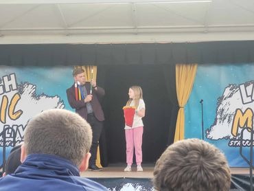 Jonathon LaChance wows the crowd with stunning magic and comedy at the Hamburg Family Funfest.