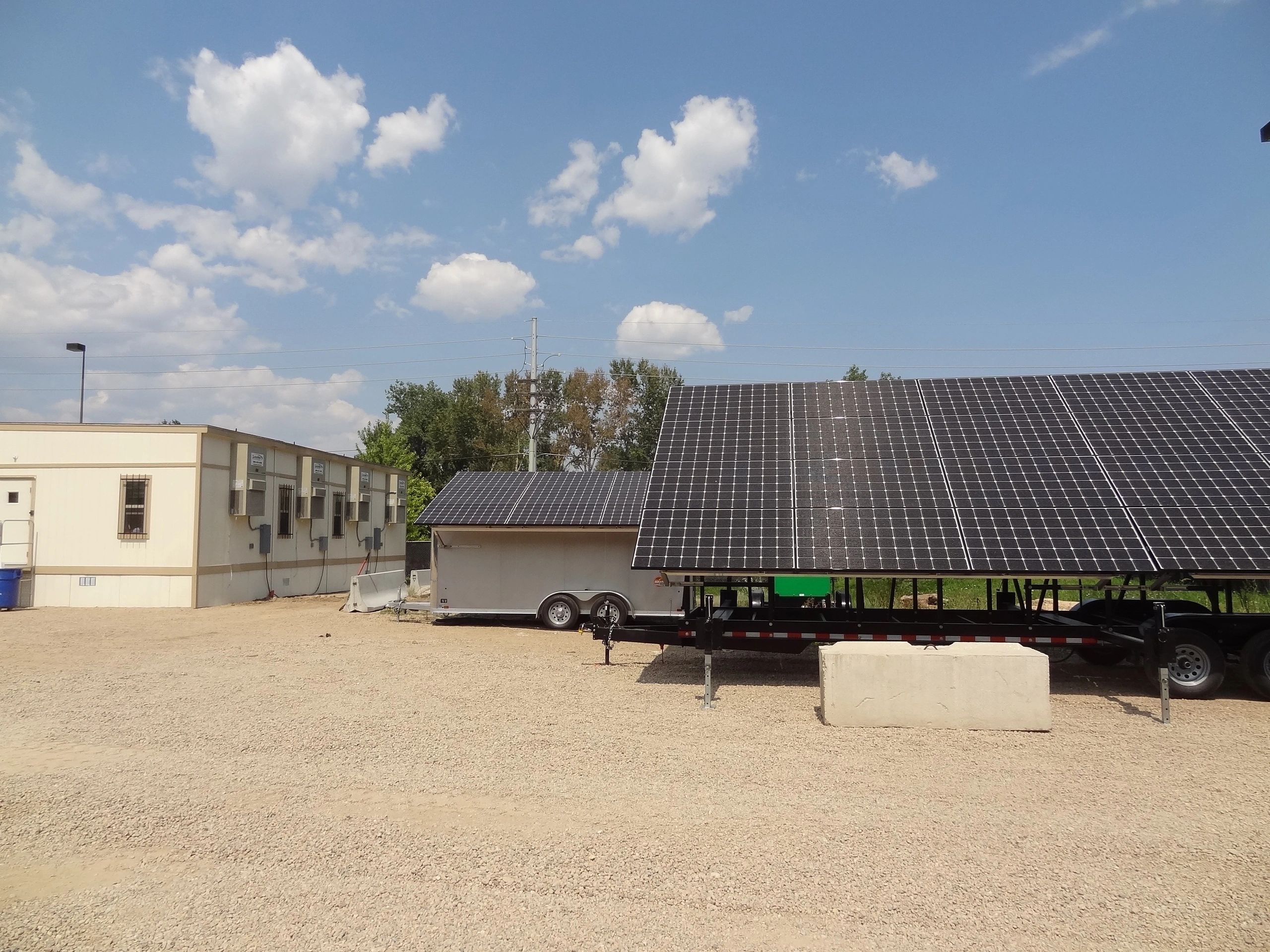 Mobile Solar generator with battery backup for construction site and for farm and cabin  
