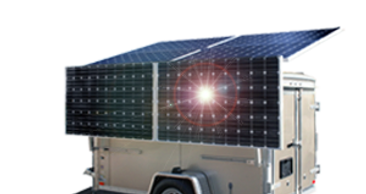 Mobile Solar generator with battery backup for farm and cabin and construction site