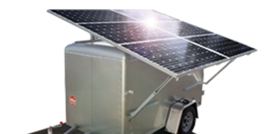 Mobile Solar generator with battery backup for construction site and for farm and cabin