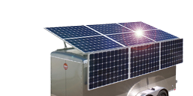 Mobile Solar generator with battery backup for construction site and for farm and cabin