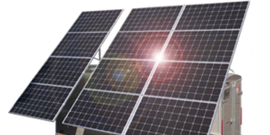 Mobile Solar generator with battery backup for construction site