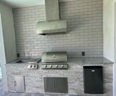 Outdoor sink and grill remodeling