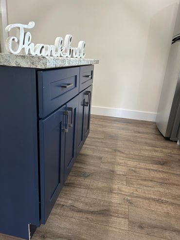 Striking color options for kitchen cabinets at Budget Sales Inc, Cookeville TN.