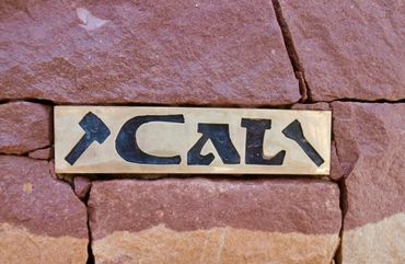 Cal the Stoner brass plaque of authentication handmade by collaborator Ben Feyen