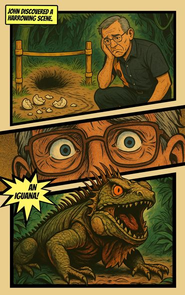 IGUANA HUNTER GOOD MORNING MARCO COMIC John sees the first iguana