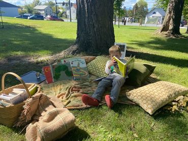 Bixby Library-sponsored reading nook for kids
