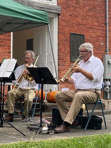 Champlain Brass Quintet performing for guests