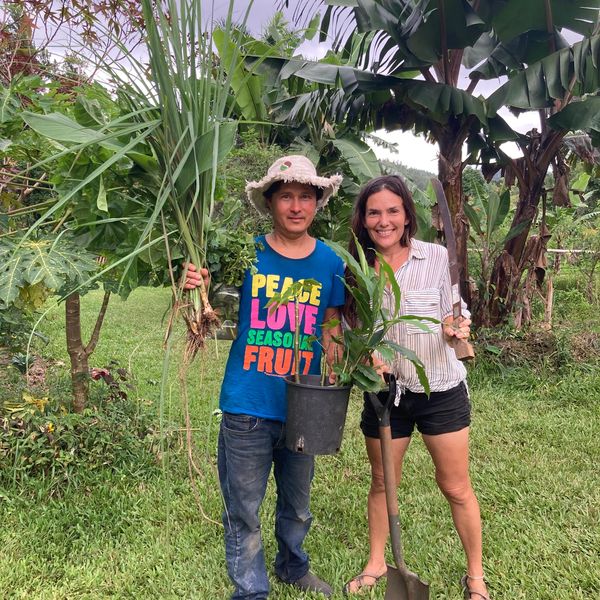 John of @GrowYourGreens enthralled with the plant diversity and design of CAI