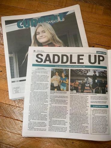 Current newspaper article december 2021 saddle up by Jarred Meeks