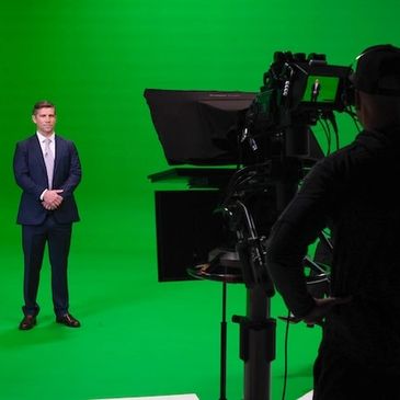 Green screen, virtual sets, VR, teleprompter, broadcast, virtual events
