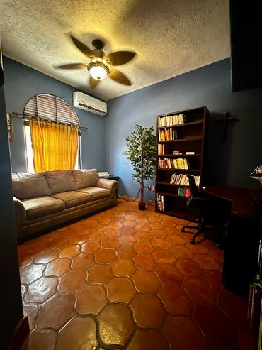 Office room with Queen hide a bed.