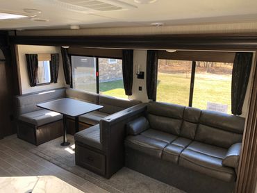 Inside of 2020 Forest River Cherokee Rental for Mears Michigan