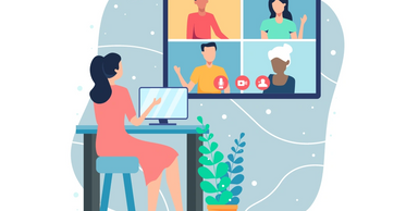 virtual meeting illustration