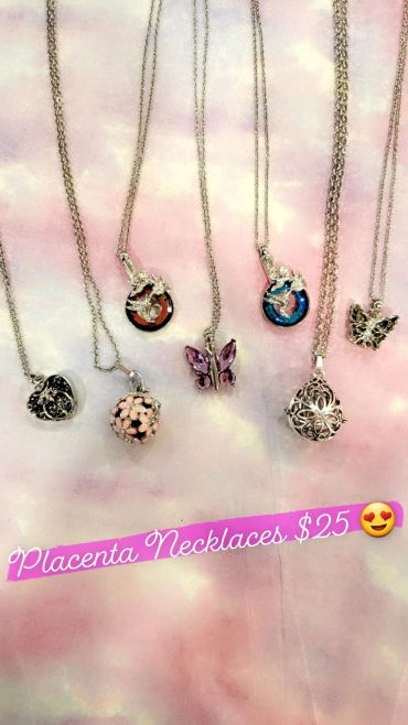 placenta necklaces