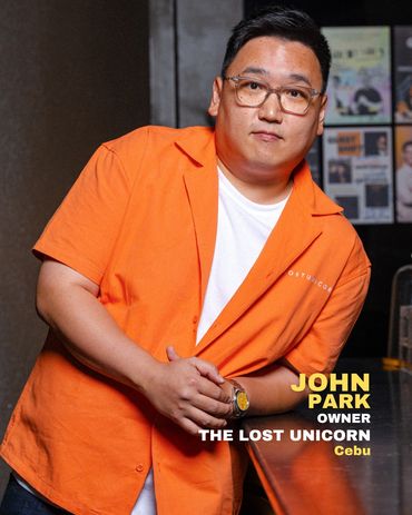 John Park, owner of The Lost Unicorn in Cebu, stands confidently.