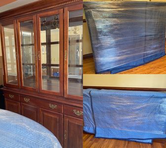 A collage of valuables for moving