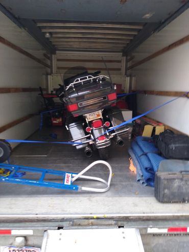 A truck for motorcycle moving