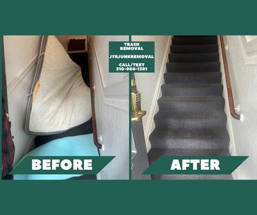 A image depicting a mattress disposal from a house