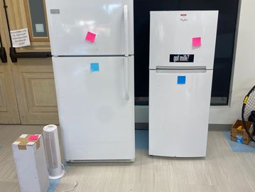 Old refrigerators ready for appliance removal and recycling in San Francisco by JYR Junk Removal