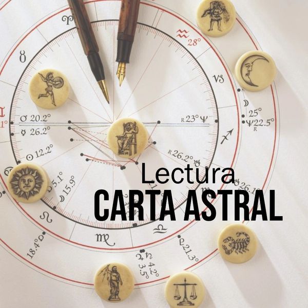 Carta astral gráficada con un título sobre su lectura