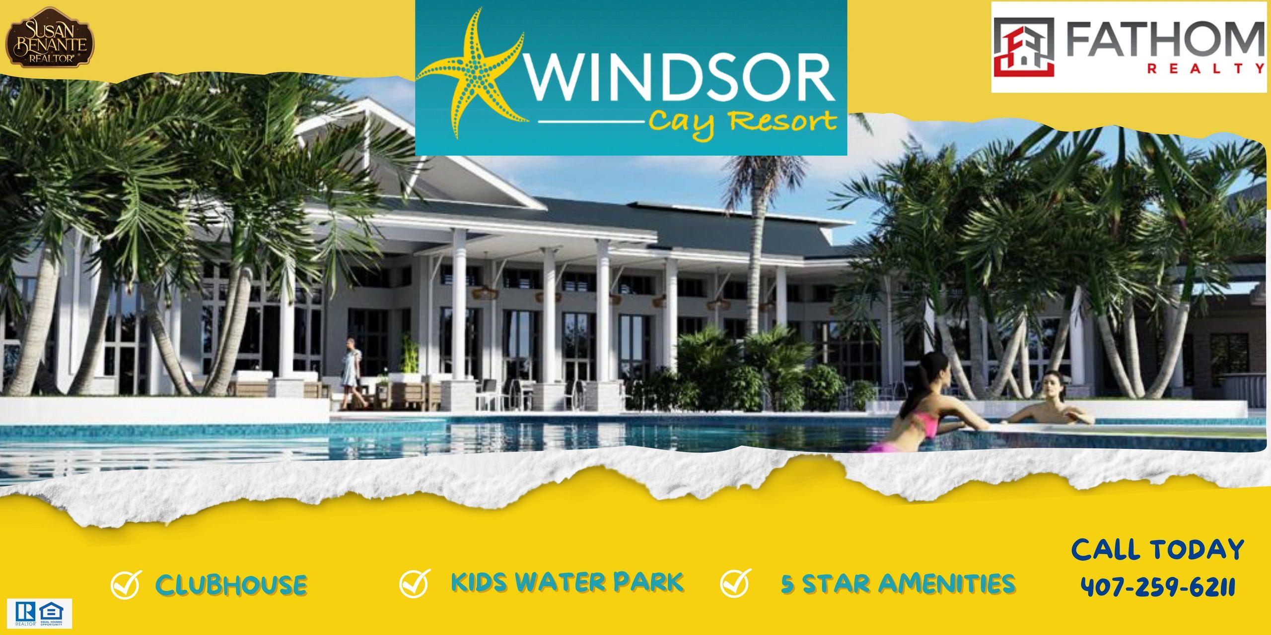 Now Selling! 
Windsor Cay Resort Near 
Walt Disney World in Florida!