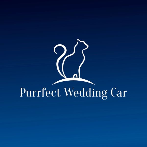 Purrfect wedding car logo