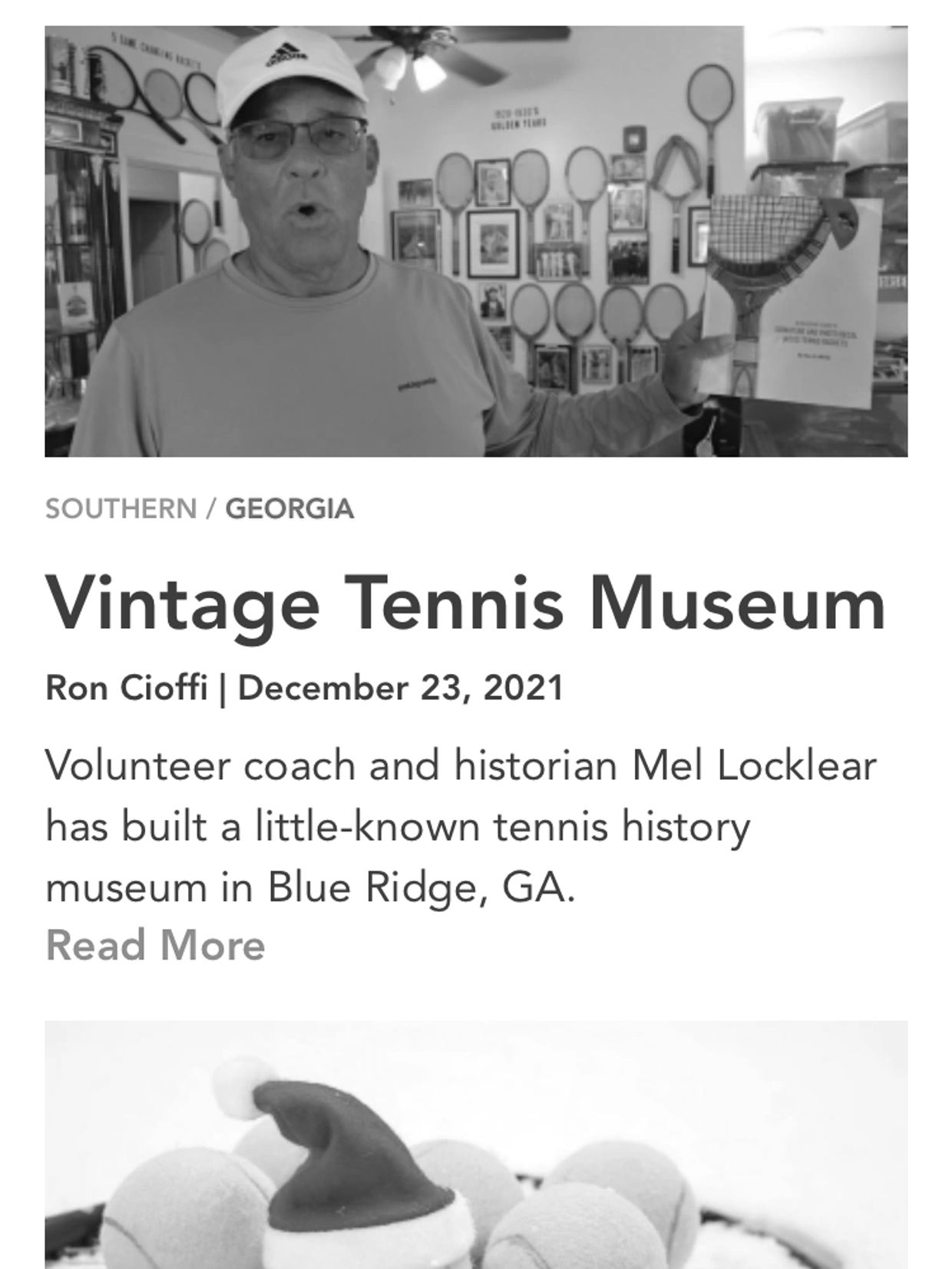 2021 USTA newsletter :  Vintage Tennis Museum
