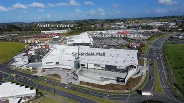 Aerial view of Silverdale Mall and surrounding retail areas.