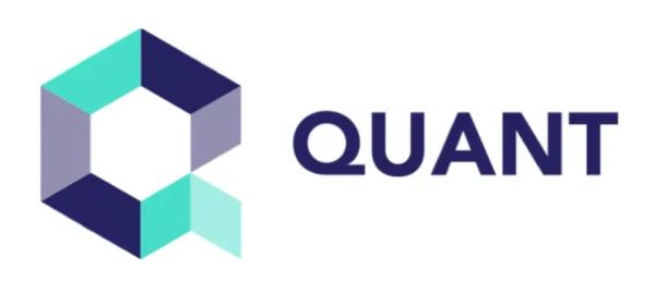 Quant logo with geometric Q shape and text.