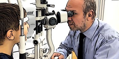 Our Optometrist testing