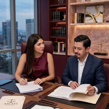 Abogados de ARCEVI Legal brindando asesoría en custodia y pensión alimenticia, en despacho legal