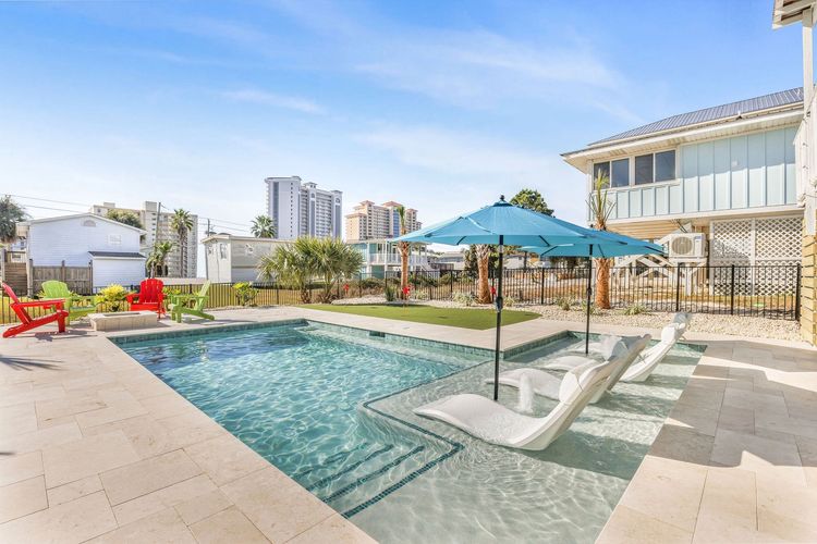 This is a picture of a rental property that we revived with this backyard oasis