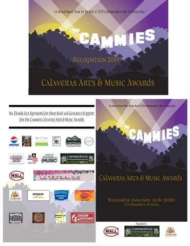Designed Awards night Booklet for the Cammies in Calaveras County