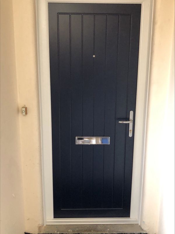 newly installed fire rated front door