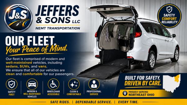 Accessible transportation fleet with safety, comfort, and reliability in Northeast Ohio.