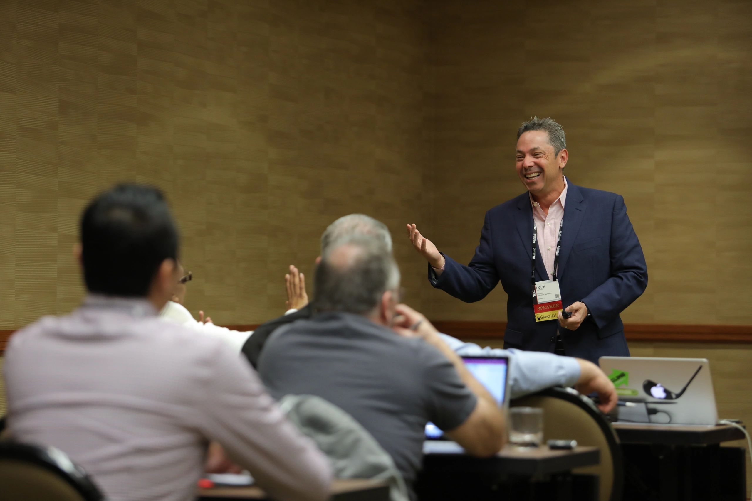 Colin Gold, Motivational Speaker, in Denver talking about Leadership and Hospitality