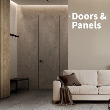 Modern doors & panels blend style and function, enhancing interior spaces with sleek, durable design.