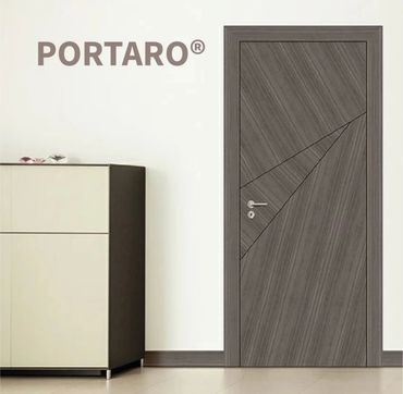 Portaro® doors showcase unique geometric design with modern finishes ideal for luxury interior space