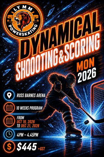 Dynamic shooting and scoring hockey program starting in October 2026 at Russ Barnes Arena.